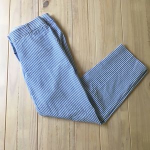 J Crew City Fit Seersucker Pant
